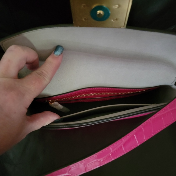 Kate Spade NWT Pink Croc Embossed - Picture 6 of 16